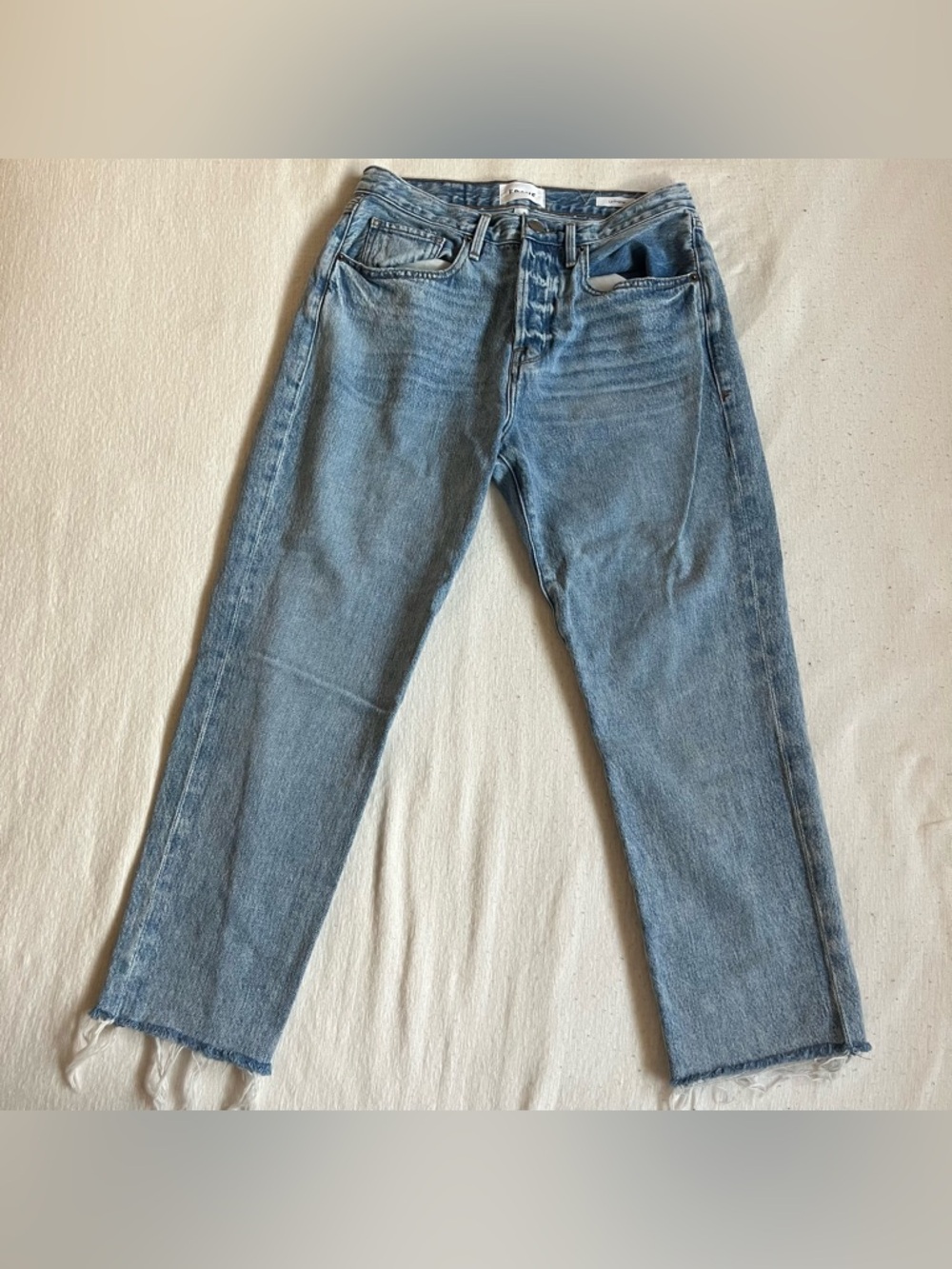 Frame Denim Light Blue Le Original Straight-Leg Jeans
